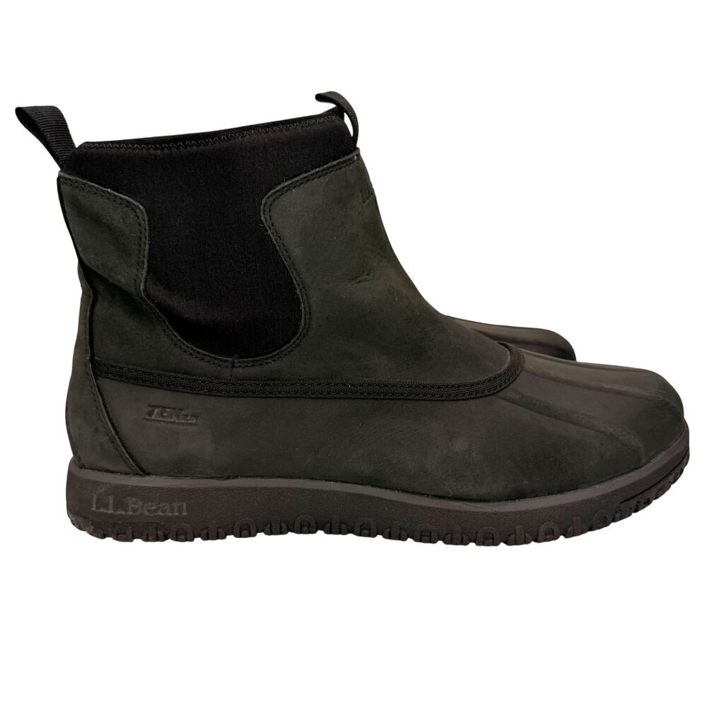 L.L Bean Black Tek 2.5 Primaloft Waterproof Chelsea Winter Boots Men's size 11